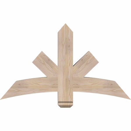 Ekena Millwork Alberta Smooth Timber Gable Bracket, Douglas Fir, 48"W x 28"H x 5 1/2"D x 5 1/2"F, 14/12 Pitch GBW048X28X0606ALB00SDF